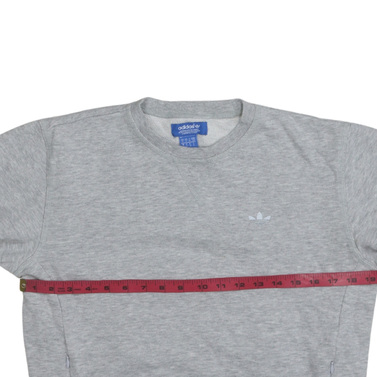 Adidas Men's Grey Crew Neck Pullover Sweatshirt Size S