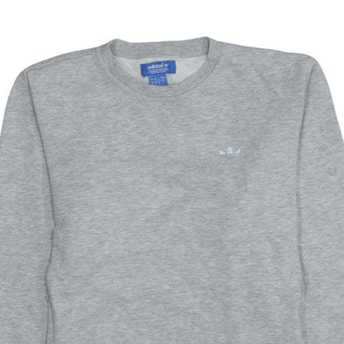 Adidas Men's Grey Crew Neck Pullover Sweatshirt Size S