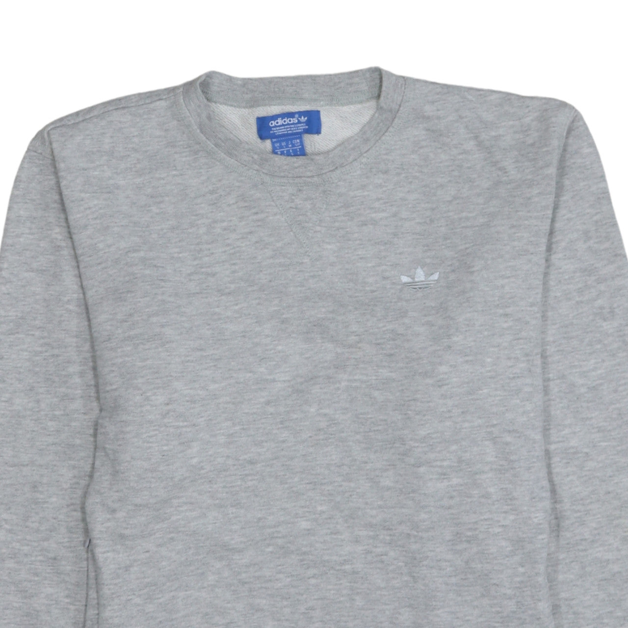 Adidas Men's Grey Crew Neck Pullover Sweatshirt Size S