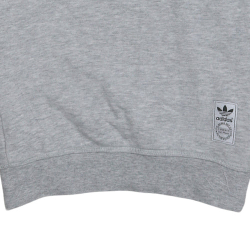 Adidas Men's Grey Crew Neck Pullover Sweatshirt Size S