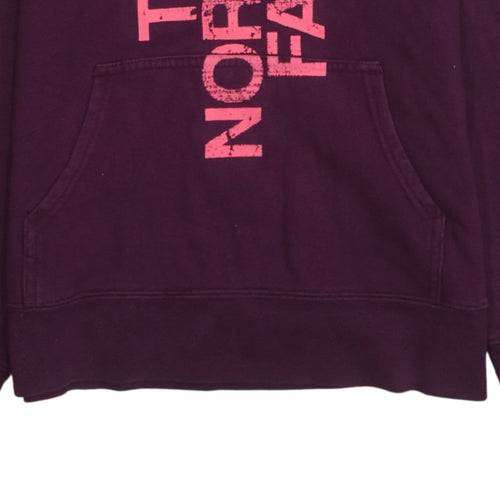 The North Face Womens Purple Pullover Hoodie Small Fleece Lined