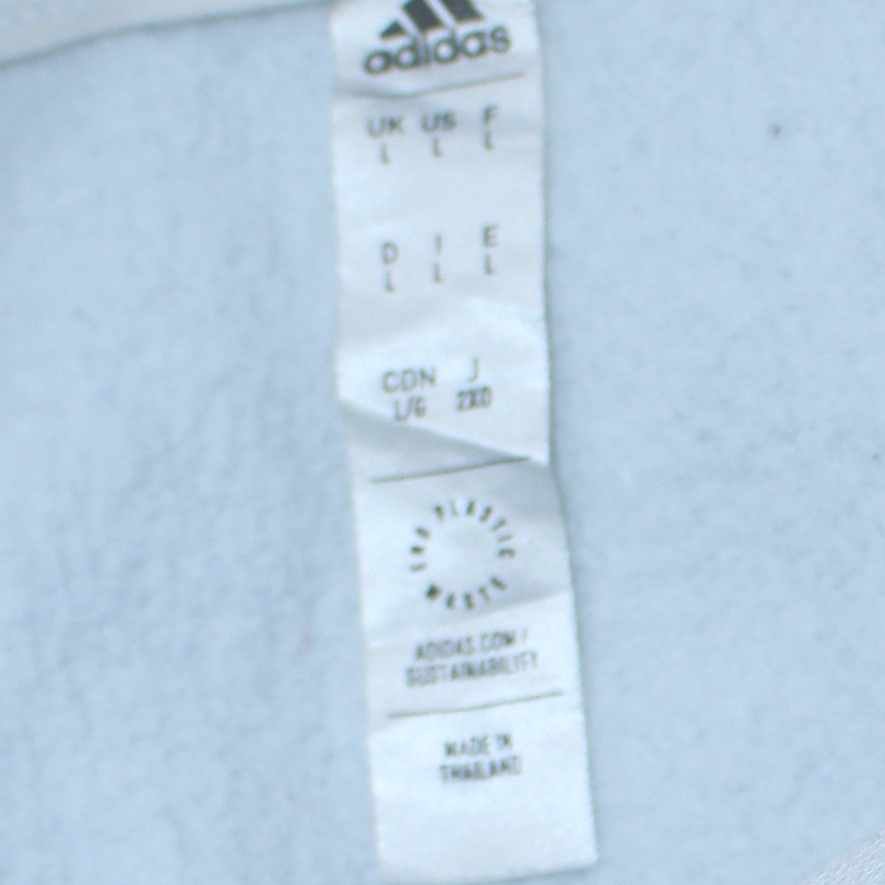 adidas Men's White Pullover Hoodie L Sports Fleece Logo