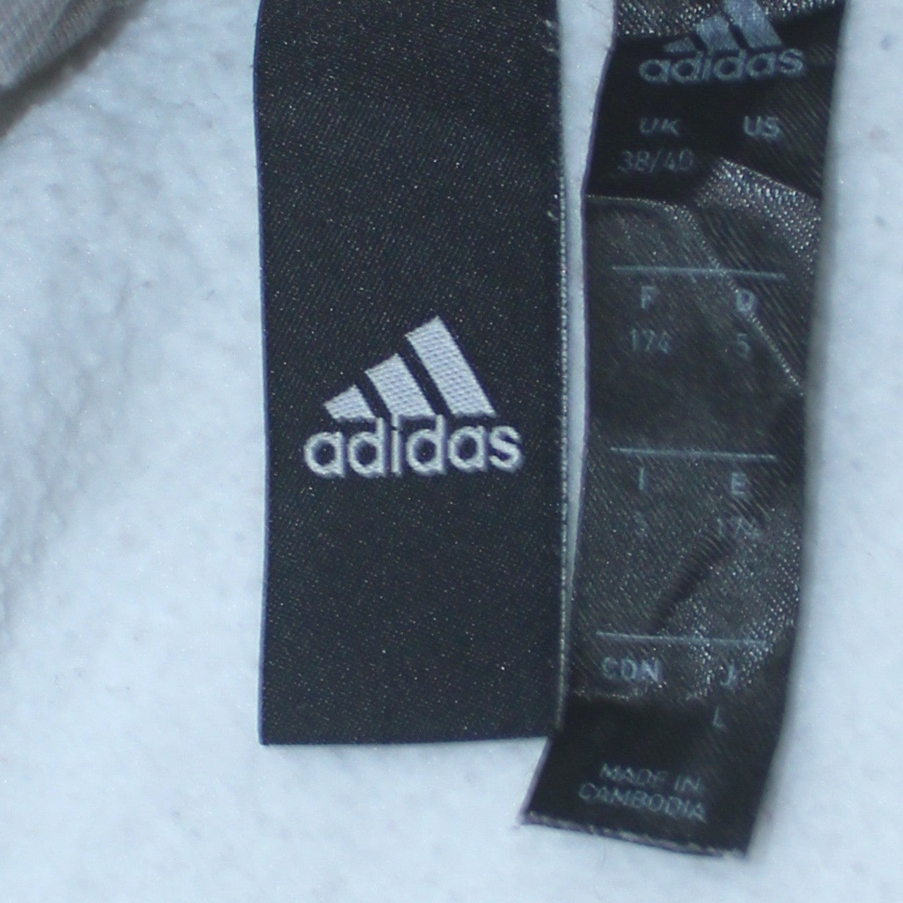 Adidas Women's White Pullover Hoodie Size M Logo Print Cotton Blend