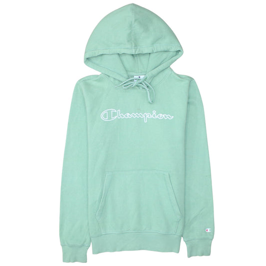 Champion Women's Mint Green Pullover Hoodie Medium Cotton Blend