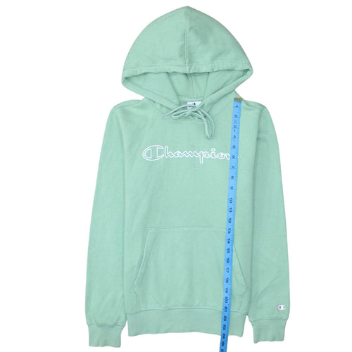 Champion Women's Mint Green Pullover Hoodie Medium Cotton Blend
