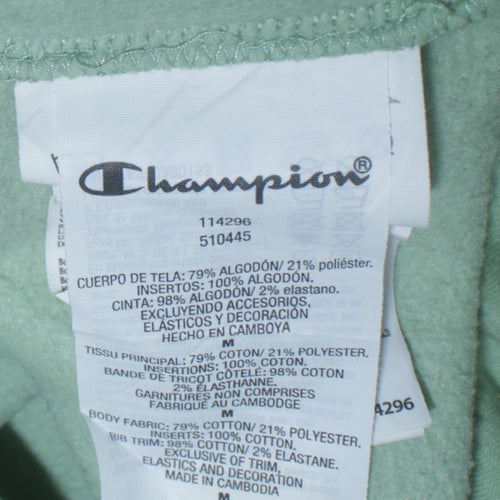 Champion Women's Mint Green Pullover Hoodie Medium Cotton Blend