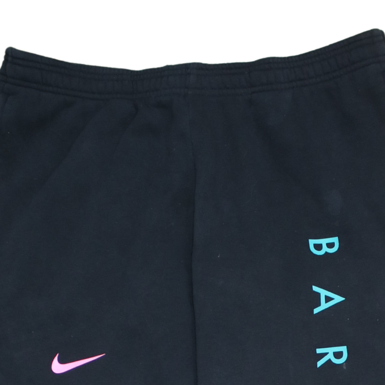 Nike Women’s Black Barça Jogger Sweatpants L Fleece Tapered Leg