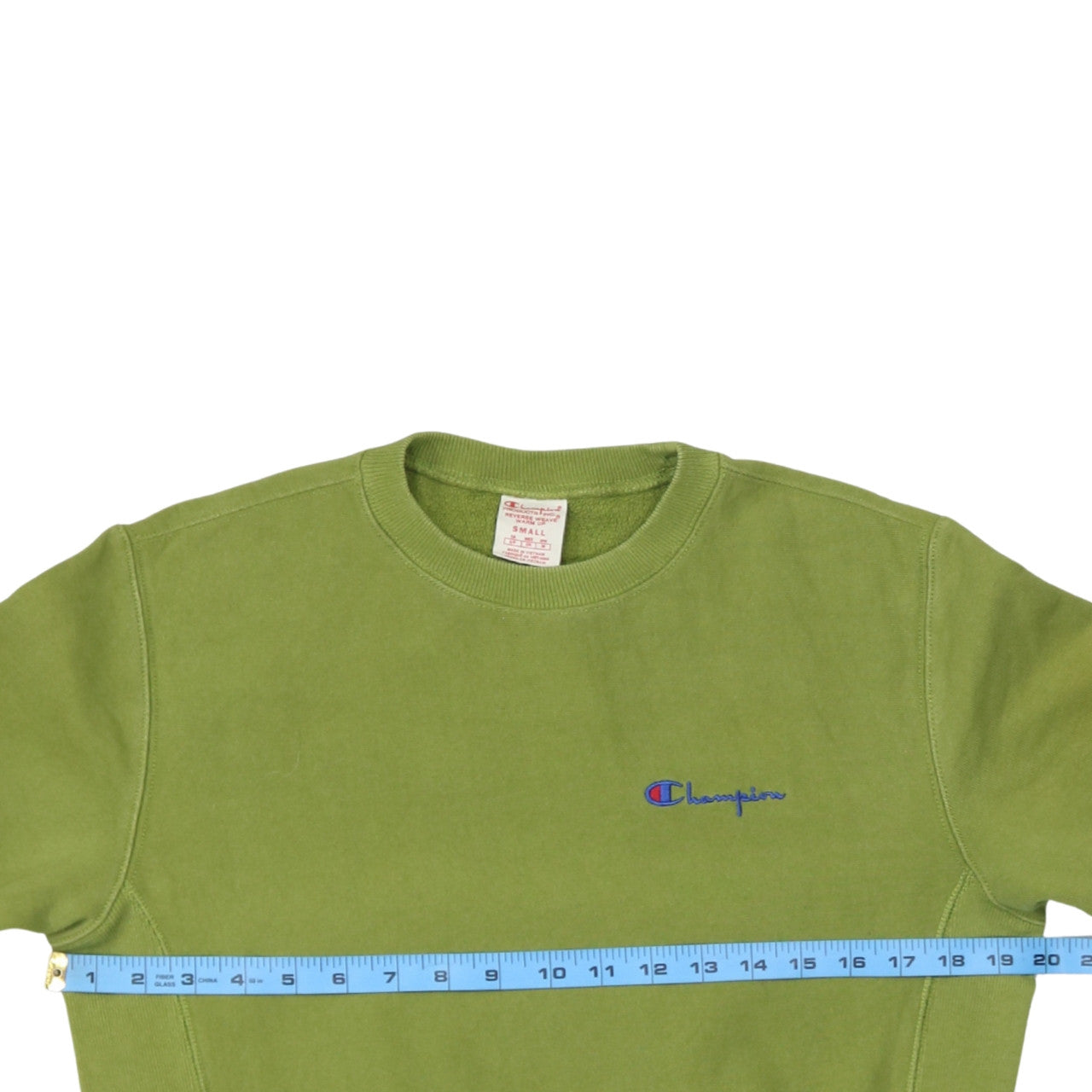 Champion Men's Green Reverse Weave Pullover Sweatshirt Small