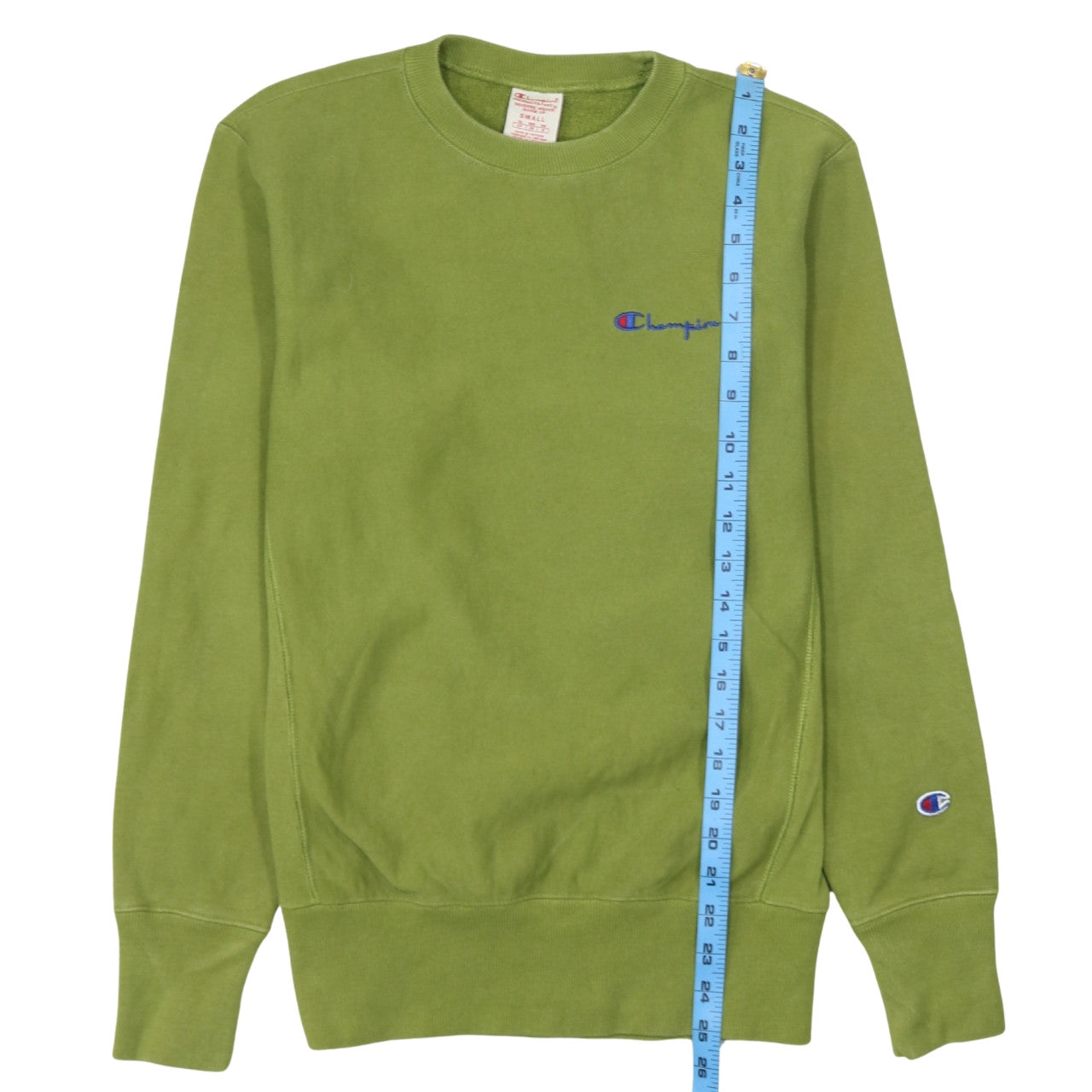 Champion Men's Green Reverse Weave Pullover Sweatshirt Small