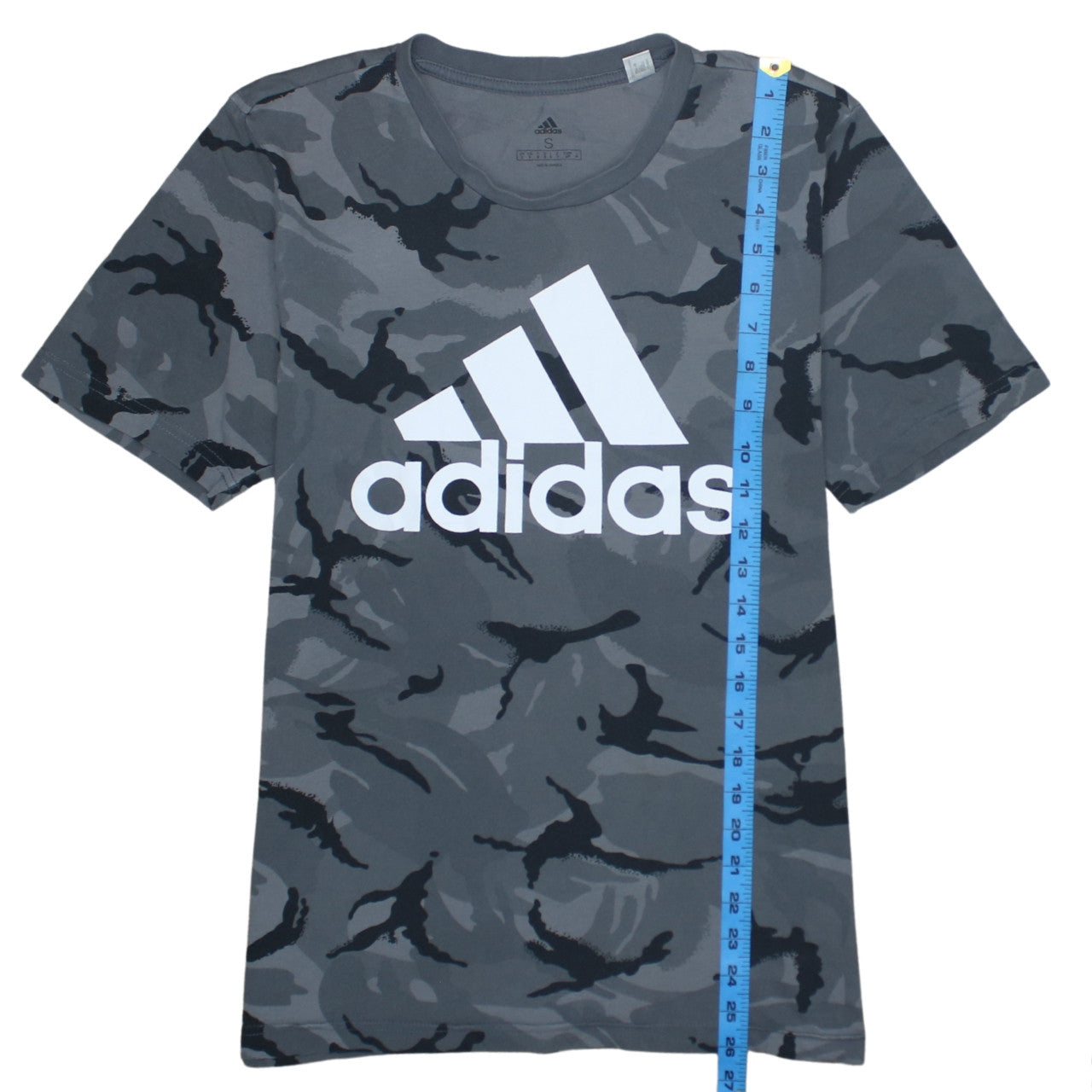 adidas Men's Grey Camouflage Crew Neck Short Sleeve T-Shirt Size S