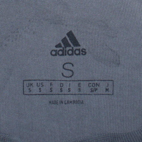 adidas Men's Grey Camouflage Crew Neck Short Sleeve T-Shirt Size S