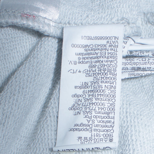 Calvin Klein Women Grey Crew Neck Pullover Sweatshirt M Cotton Blend