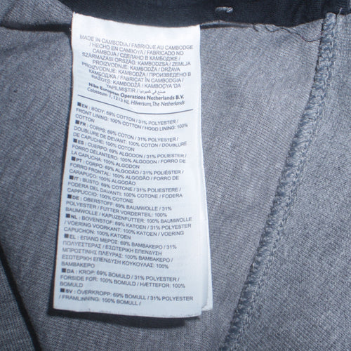 Nike Men's Grey Full Zip Hoodie Small Polyester Cotton