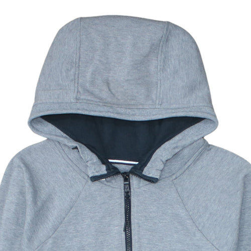 Nike Men's Grey Full Zip Hoodie Small Polyester Cotton