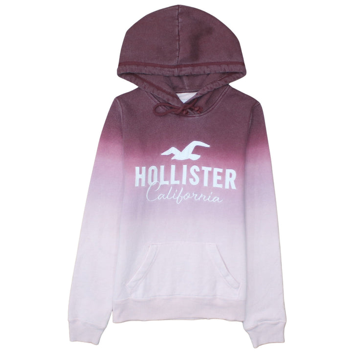 Hollister Women’s Burgundy to Pink Ombre Pullover Hoodie XS