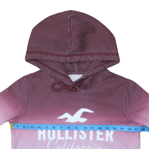 Hollister Women’s Burgundy to Pink Ombre Pullover Hoodie XS