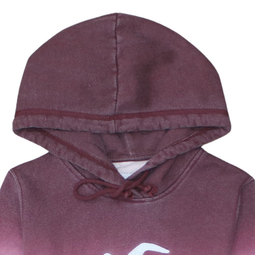 Hollister Women’s Burgundy to Pink Ombre Pullover Hoodie XS