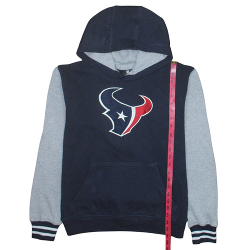 NFL Team Apparel Youth Navy Grey Hoodie XL Houston Texans Logo