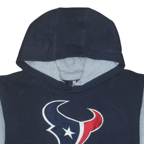 NFL Team Apparel Youth Navy Grey Hoodie XL Houston Texans Logo