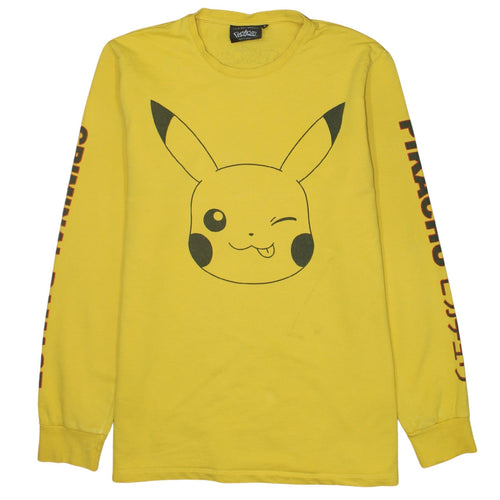 Criminal Damage Pokémon Pikachu Yellow Men's Sweatshirt Size S