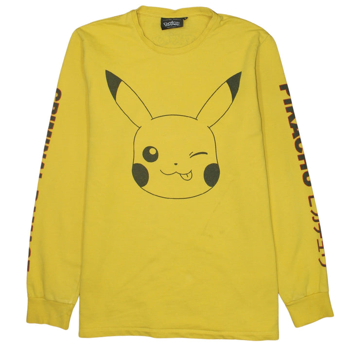 Criminal Damage Pokémon Pikachu Yellow Men's Sweatshirt Size S