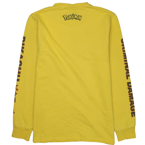Criminal Damage Pokémon Pikachu Yellow Men's Sweatshirt Size S