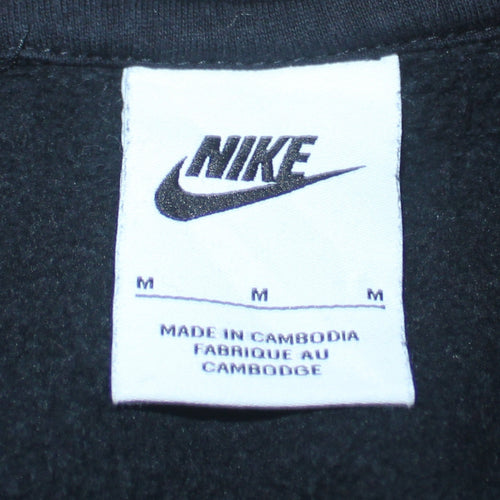 Nike Men Black Pullover Hoodie M Fleece Sportswear Sweatshirt