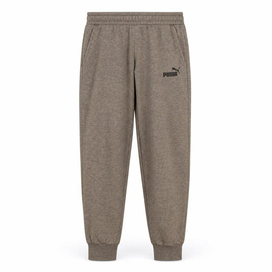 Front view of Puma Men Grey Jogger Sweatpants Medium Elastic Waist Drawstring