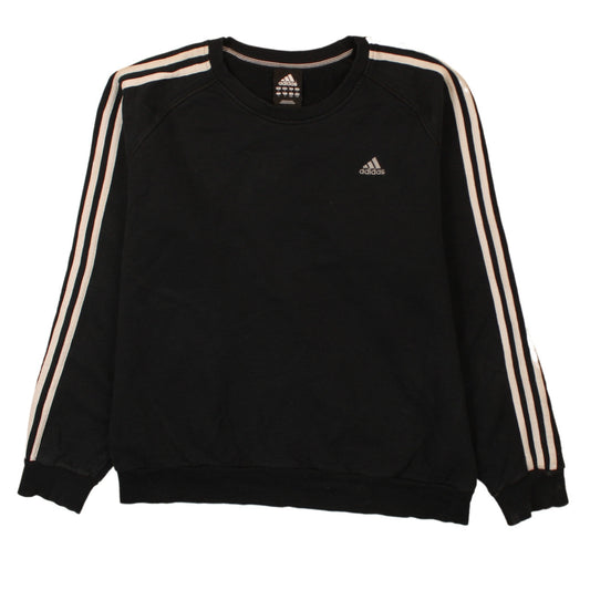 Adidas Mens Black L Crew Neck Pullover Sweatshirt Sports Jersey
