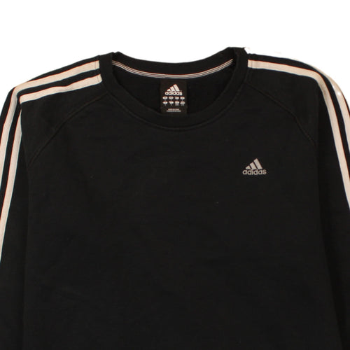 Adidas Mens Black L Crew Neck Pullover Sweatshirt Sports Jersey