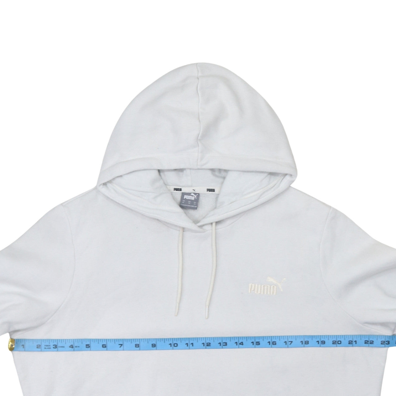 Puma Women's White Pullover Hoodie Size L Casual Sweatshirt
