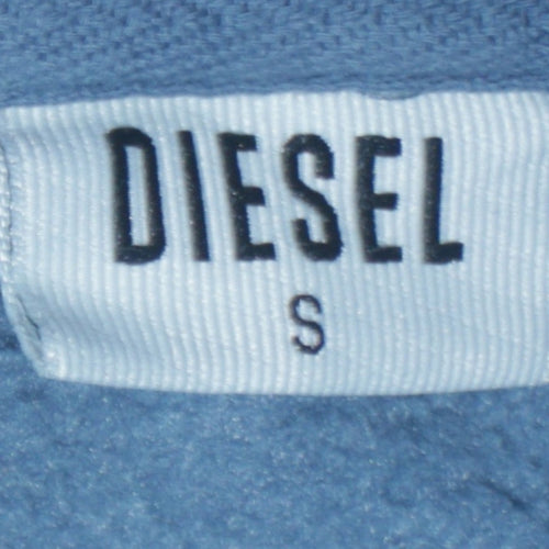 Diesel Men’s Blue Pullover Hoodie Size S Cotton Blend Fleece