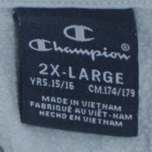 Champion Boys White Pullover Hoodie 15-16 Years Regular Fit Fleece