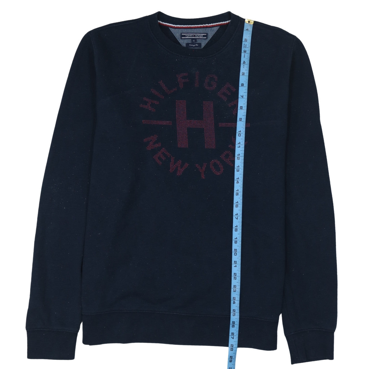 Tommy Hilfiger Men Blue XL Vintage Fit Logo Sweatshirt
