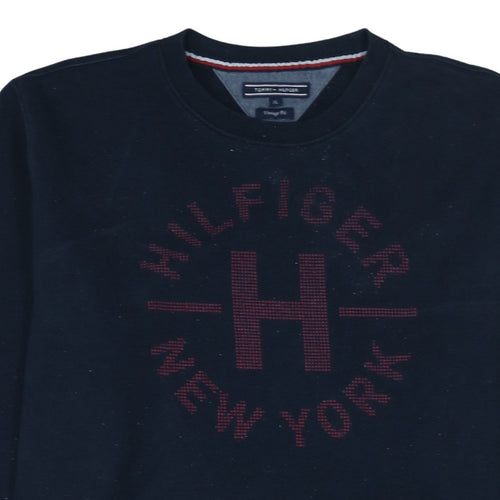 Tommy Hilfiger Men Blue XL Vintage Fit Logo Sweatshirt