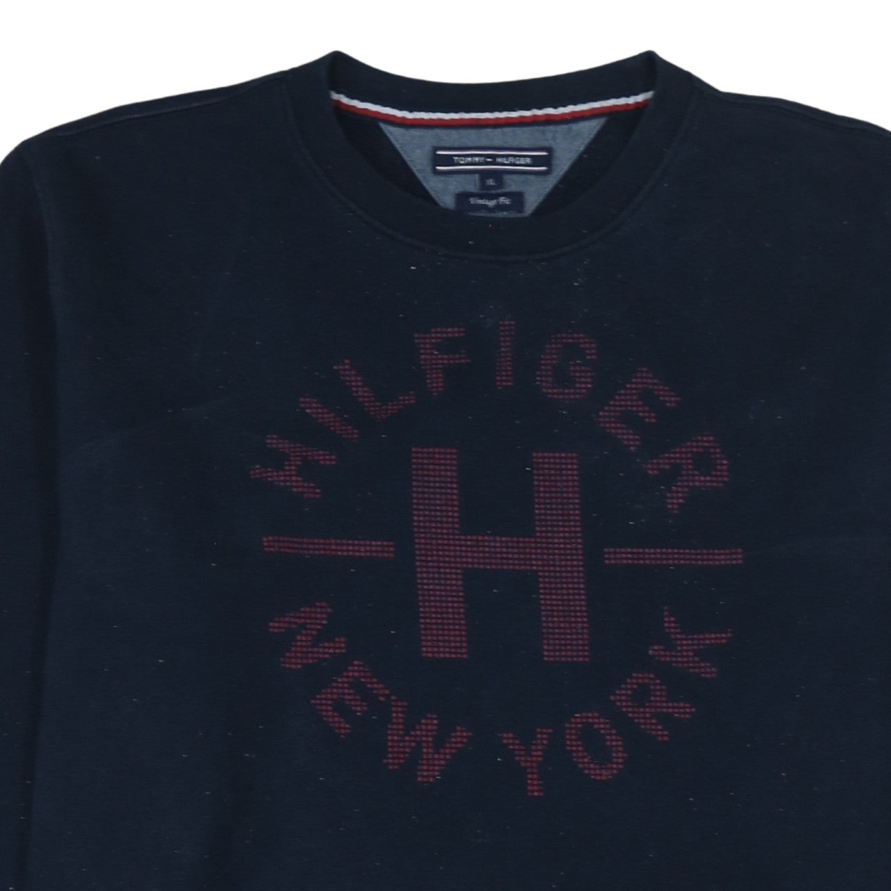 Tommy Hilfiger Men Blue XL Vintage Fit Logo Sweatshirt