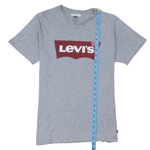 Levi's Men's Grey Logo Graphic Crew Neck Short Sleeve T-Shirt Size S
