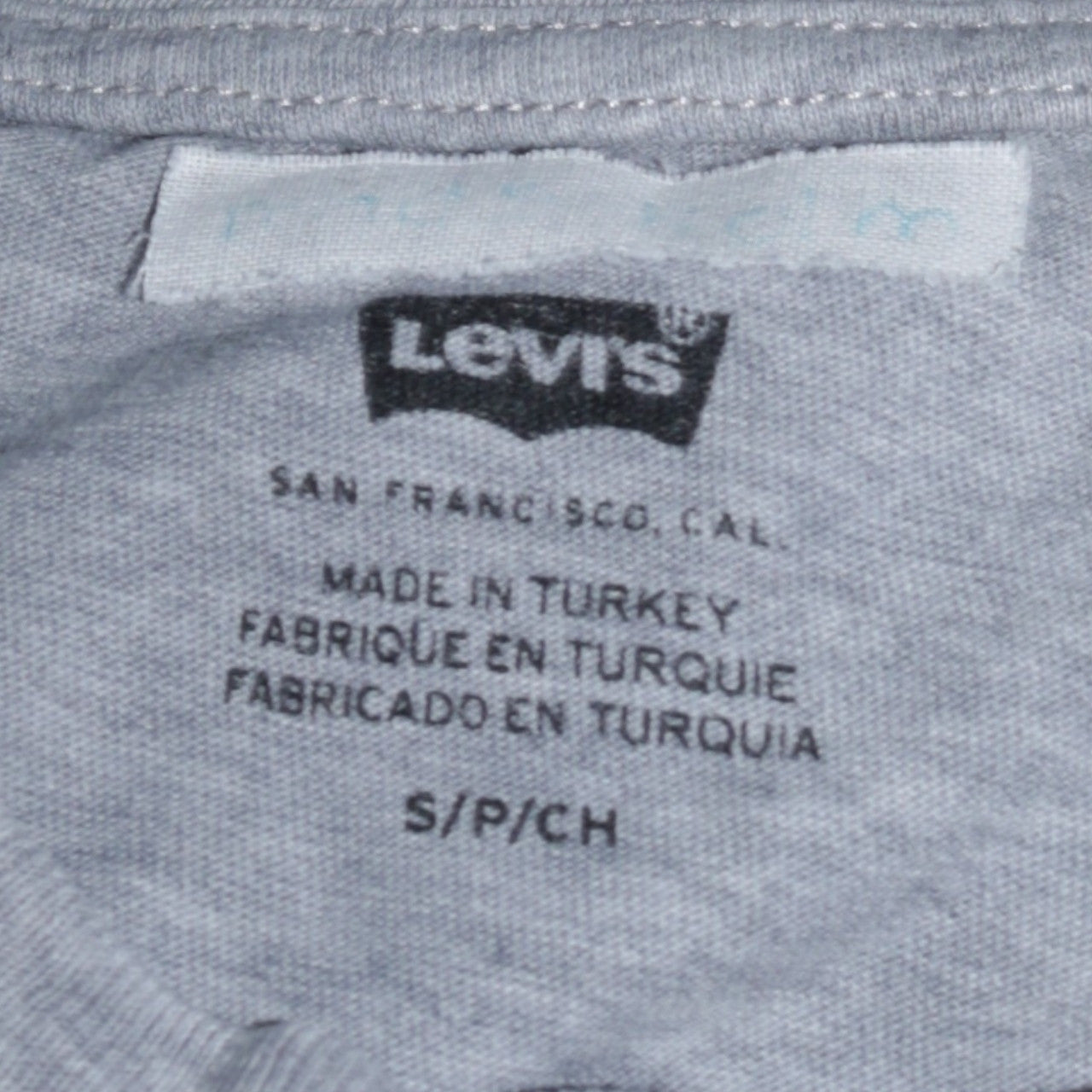 Levi's Men's Grey Logo Graphic Crew Neck Short Sleeve T-Shirt Size S