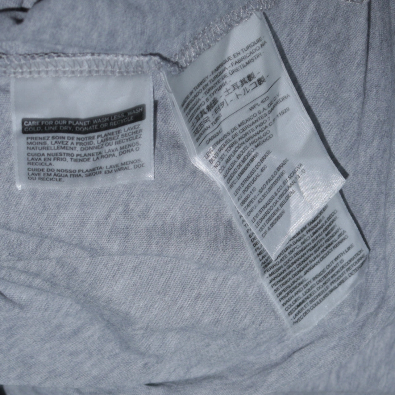 Levi's Men's Grey Logo Graphic Crew Neck Short Sleeve T-Shirt Size S