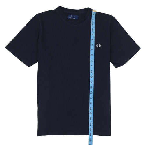 Fred Perry Men's Blue Cotton Crew Neck T-Shirt Size M