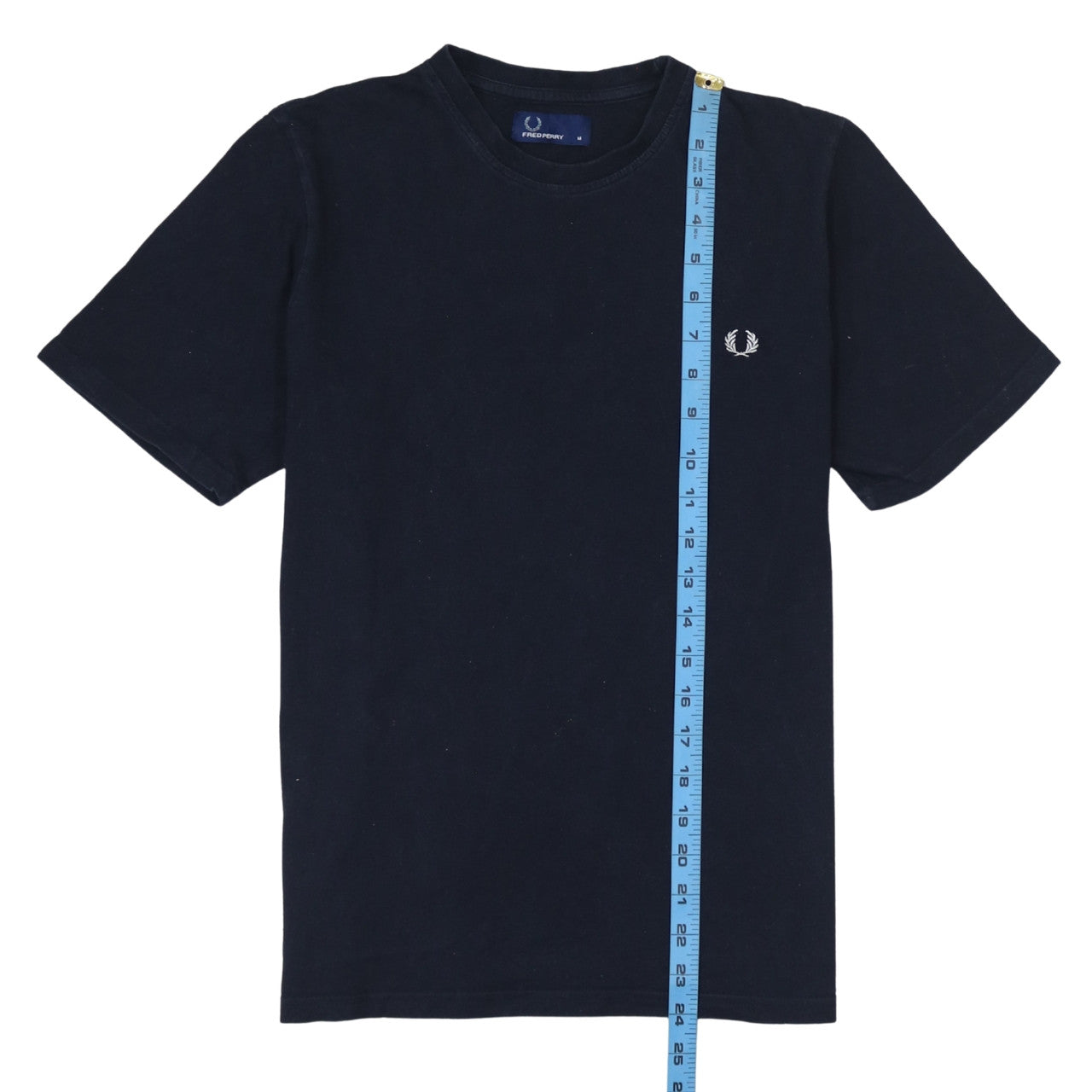Fred Perry Men's Blue Cotton Crew Neck T-Shirt Size M