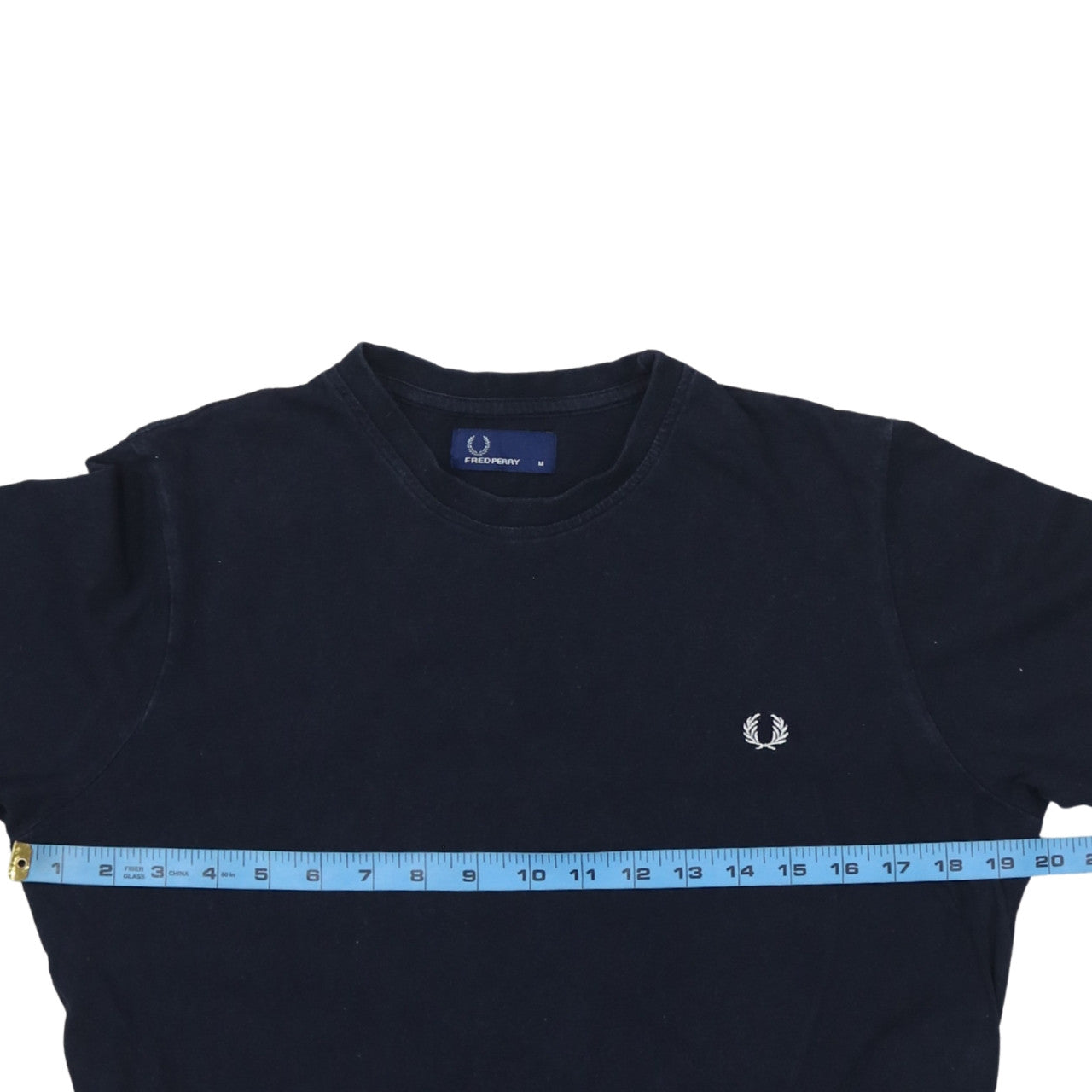 Fred Perry Men's Blue Cotton Crew Neck T-Shirt Size M