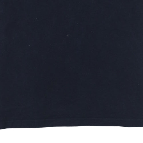 Fred Perry Men's Blue Cotton Crew Neck T-Shirt Size M