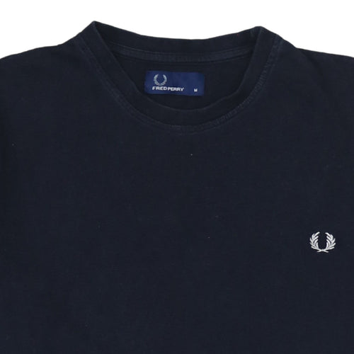 Fred Perry Men's Blue Cotton Crew Neck T-Shirt Size M