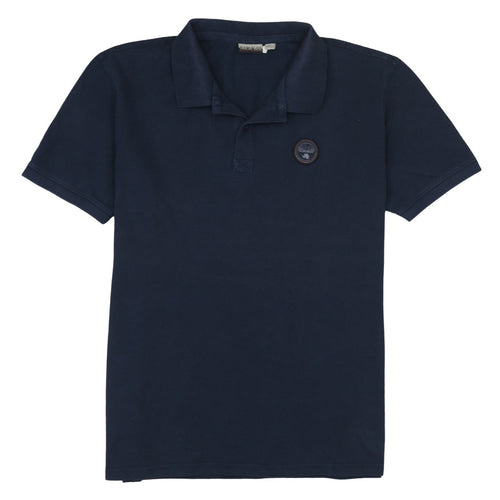 Napapijri Men's Blue 2XL Cotton Polo Shirt Short Sleeve