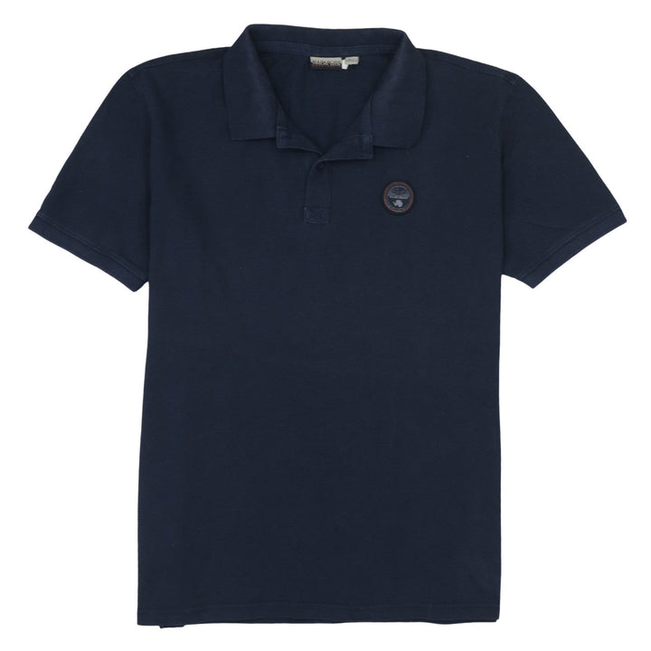 Napapijri Men's Blue 2XL Cotton Polo Shirt Short Sleeve