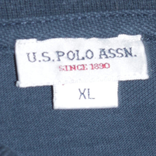 U.S. Polo Assn. Men's Blue XL Short Sleeve Cotton Polo Shirt