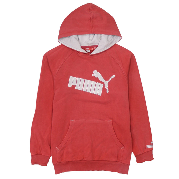 PUMA Teens Red Pullover Hoodie Sweatshirt Size 12 Logo Graphic