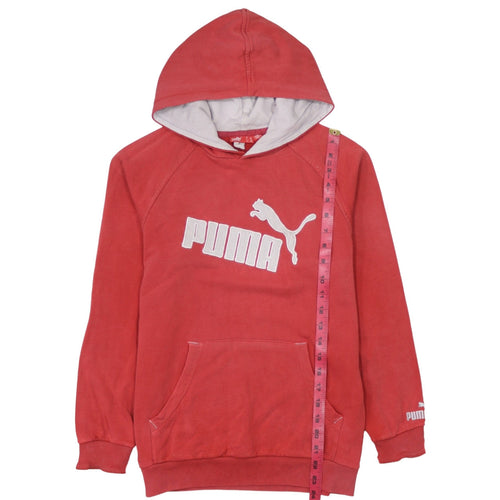 PUMA Teens Red Pullover Hoodie Sweatshirt Size 12 Logo Graphic
