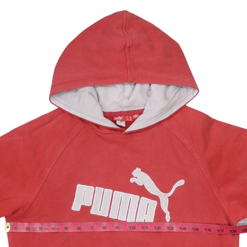 PUMA Teens Red Pullover Hoodie Sweatshirt Size 12 Logo Graphic